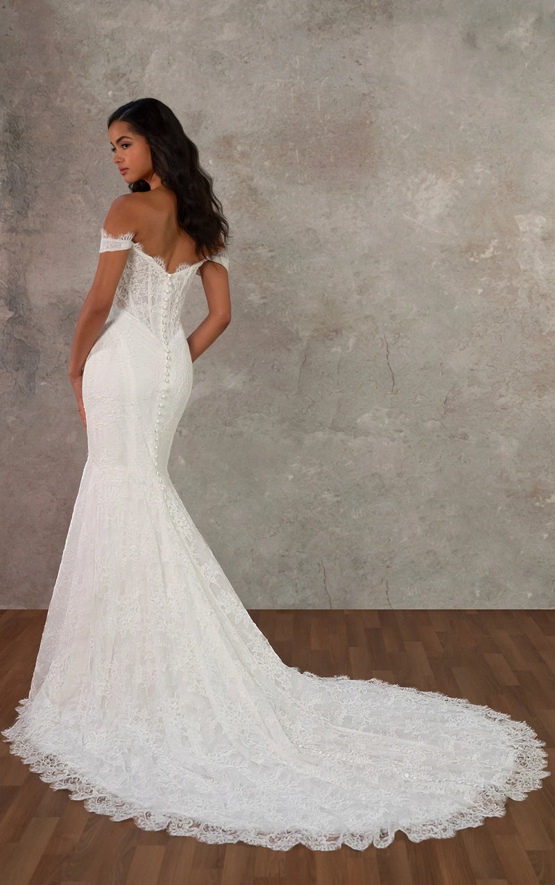 Romanic Fit 33616 - Romantic Fit and Flare Gown with Matte Lace and Tulle ...
