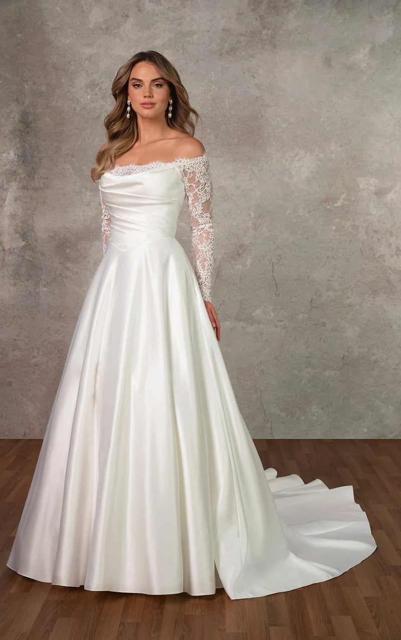 33613 - Elegant A-Line Bridal Gown for Classic Brides