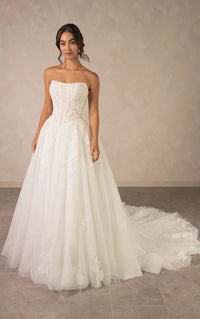 34792-Ballgown With Cape Wedding Dress