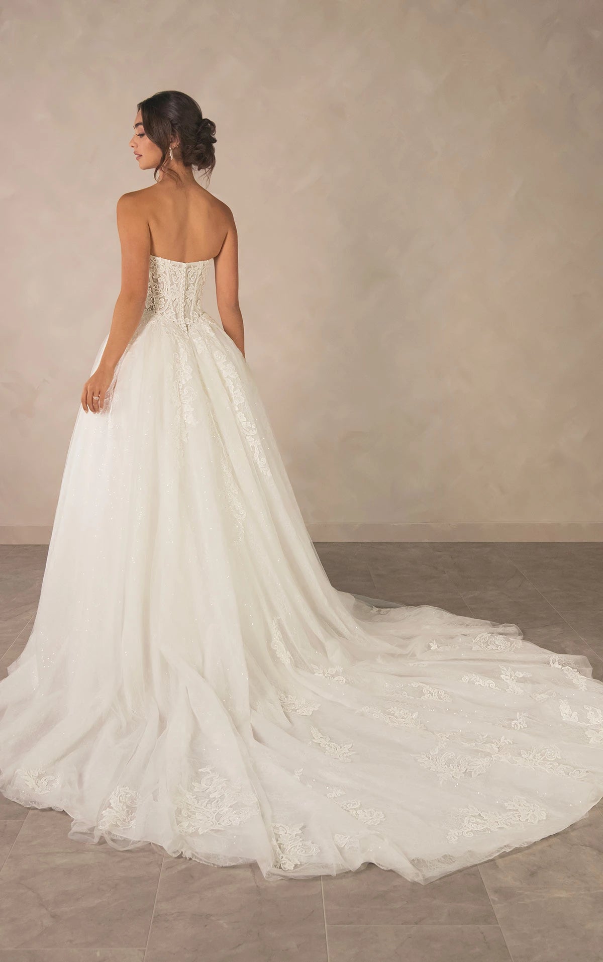 34792-Ballgown With Cape Wedding Dress