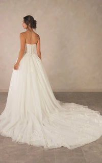 34792-Ballgown With Cape Wedding Dress