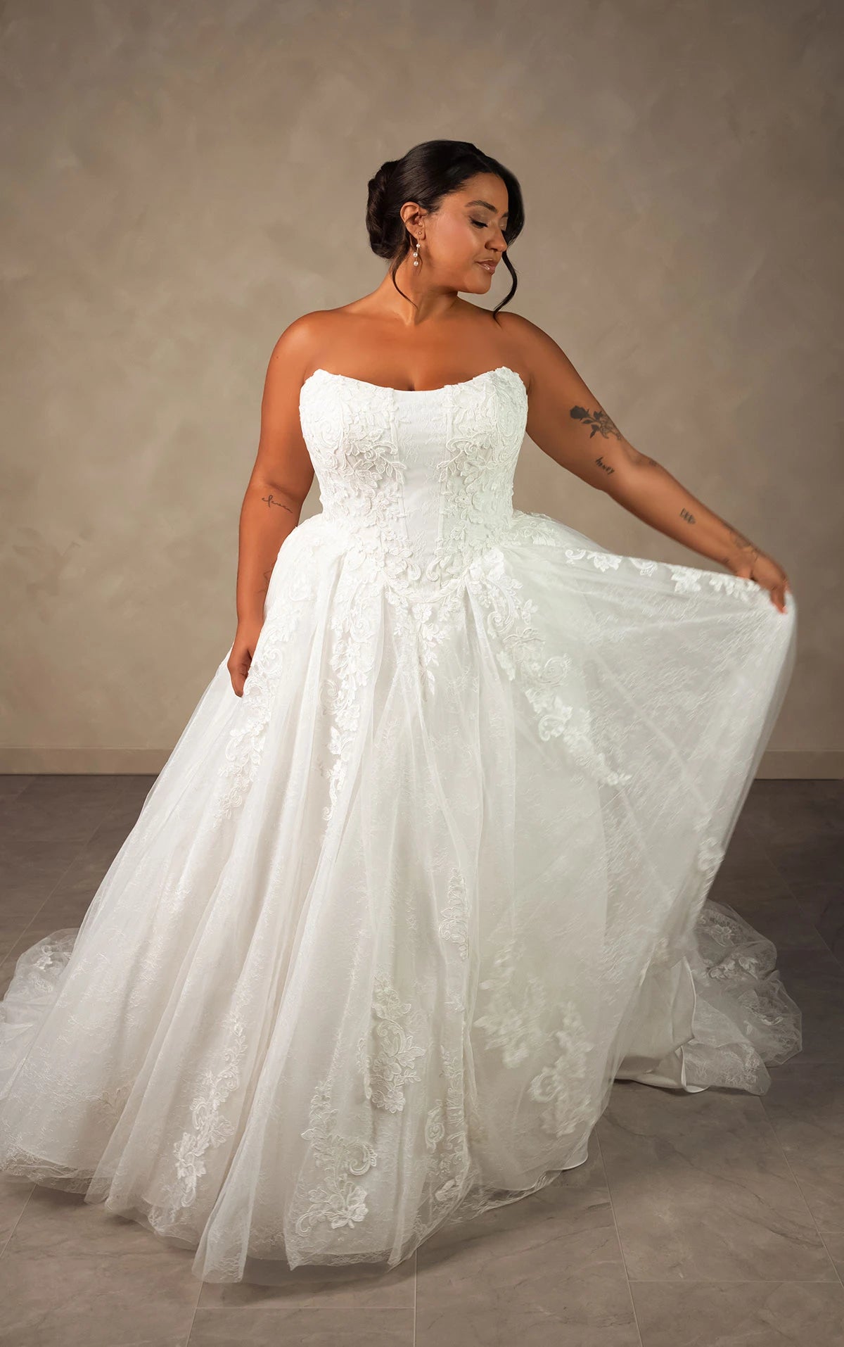 34800-Enchanting Strapless Plus Size Ballgown