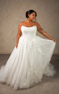 34800-Enchanting Strapless Plus Size Ballgown