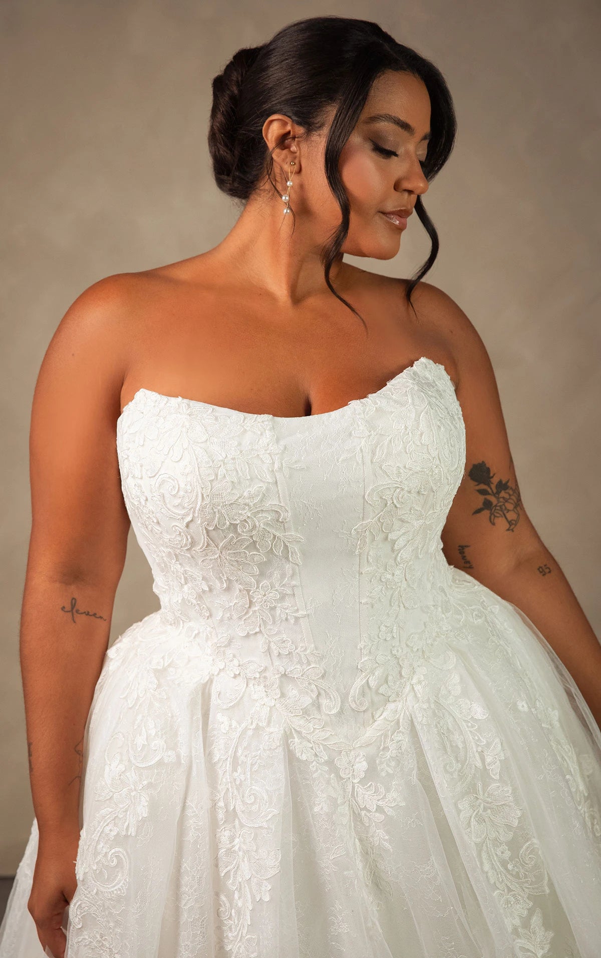 34800-Enchanting Strapless Plus Size Ballgown