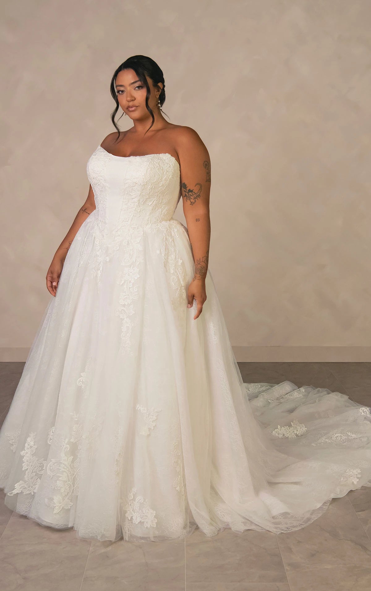 34800-Enchanting Strapless Plus Size Ballgown