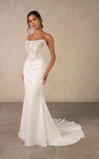 34797-Romantic Lace Sheath Wedding Dress