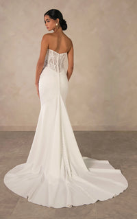 34797-Romantic Lace Sheath Wedding Dress