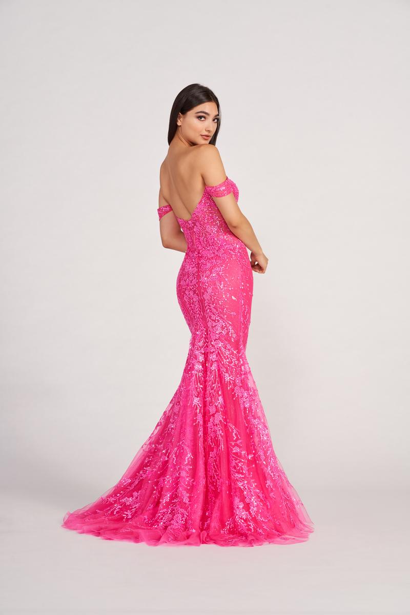 Ellie Wilde EW34007 Off-Shoulder Long Fit and Flare Dress
