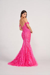Ellie Wilde EW34007 Off-Shoulder Long Fit and Flare Dress