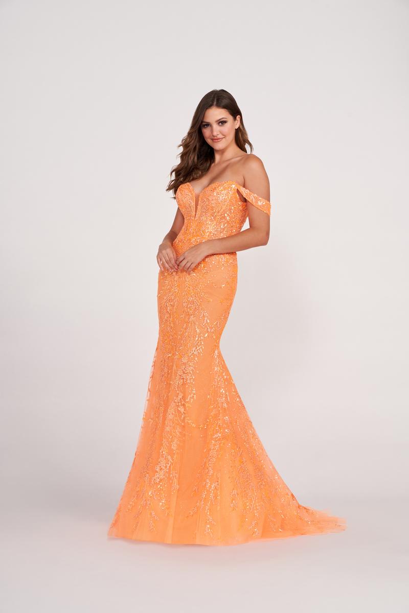 Ellie Wilde EW34007 Off-Shoulder Long Fit and Flare Dress