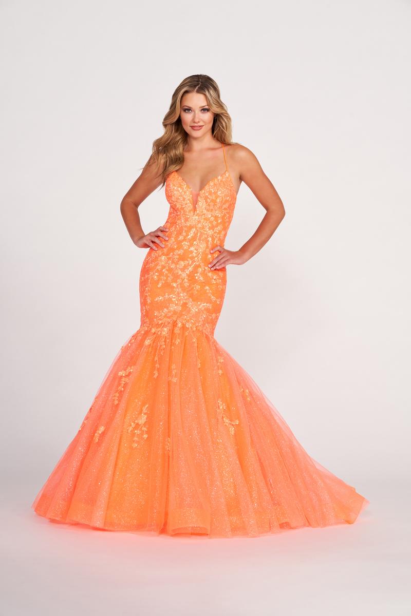 Ellie Wilde EW34011 Pink Fit and Flare Dress with Sweetheart Neckline