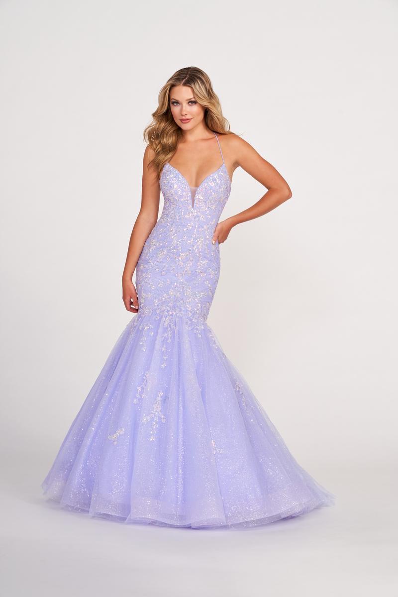 Ellie Wilde EW34011 Pink Fit and Flare Dress with Sweetheart Neckline
