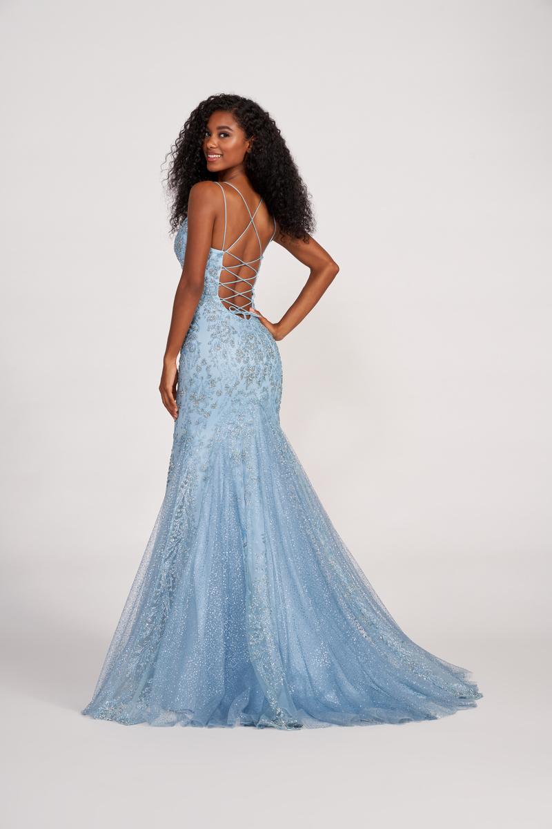 Ellie Wilde EW34045 Spaghetti Strap Fit and Flare Gown