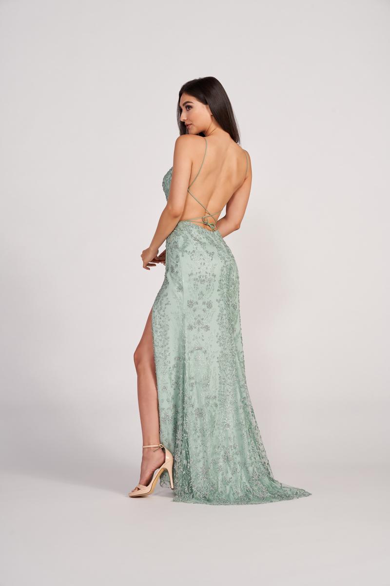 Ellie Wilde EW34046 Spaghetti Strap Fit and Flare Gown