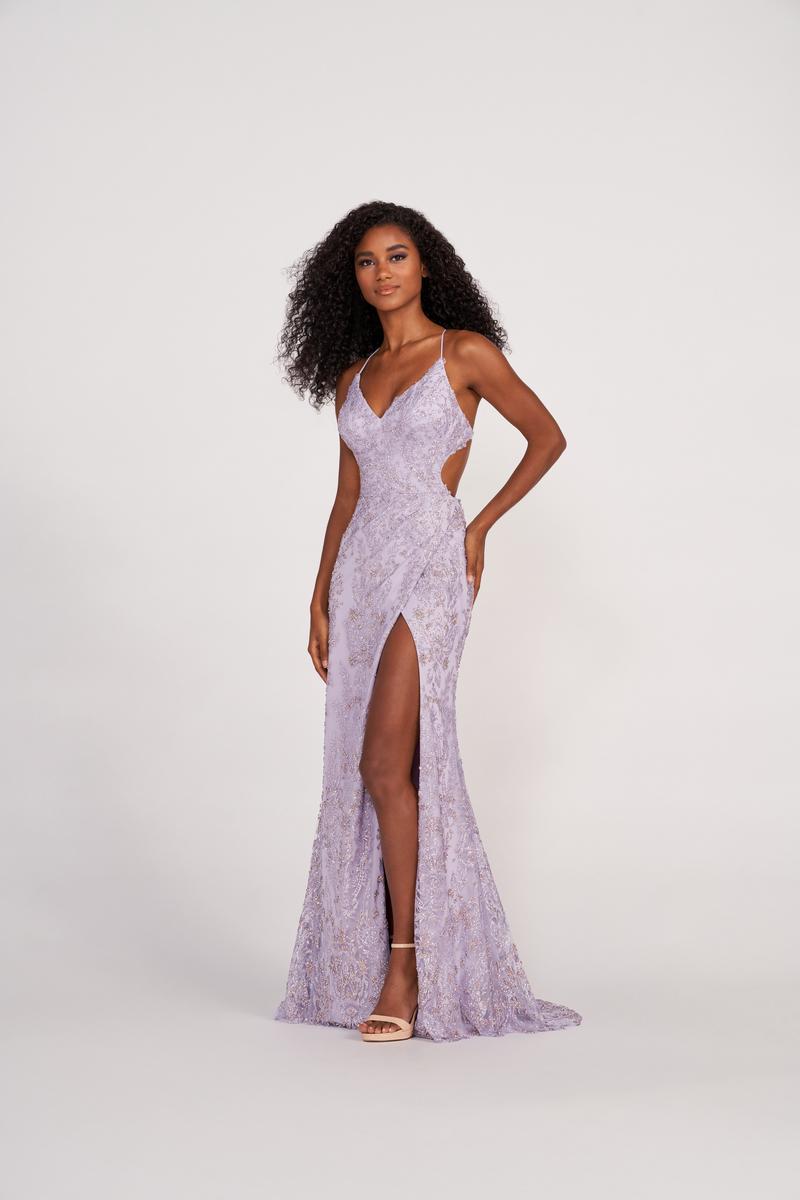 Ellie Wilde EW34046 Spaghetti Strap Fit and Flare Gown