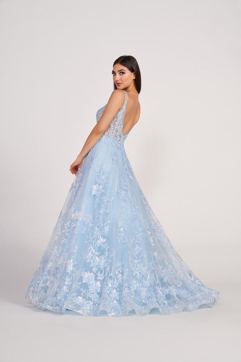 Ellie Wilde EW34105 V-Neck Long A-Line Dress