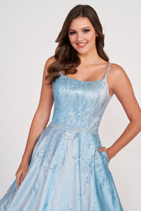 Ellie Wilde EW34106 Spaghetti Strap A-Line Gown
