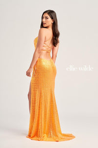 Ellie Wilde EW35234 Spaghetti Strap Long Fitted Dress