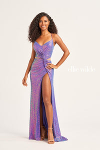 Ellie Wilde EW35234 Dress - Spaghetti Strap, Long, Fitted Silhouette