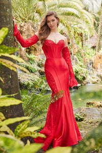 Ellie Wilde EW36010 Off-Shoulder Fit and Flare Gown