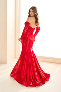 Ellie Wilde EW36010 Off-Shoulder Fit and Flare Gown