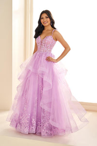 Ellie Wilde EW36081 Dress - V-Neck, Long, Ballgown Silhouette