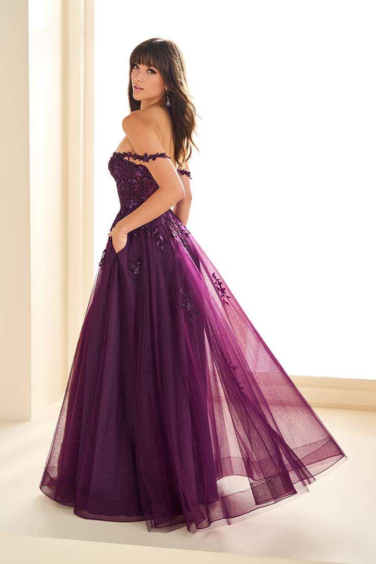 Ellie Wilde EW36083 Off-Shoulder A-Line Gown with Slit