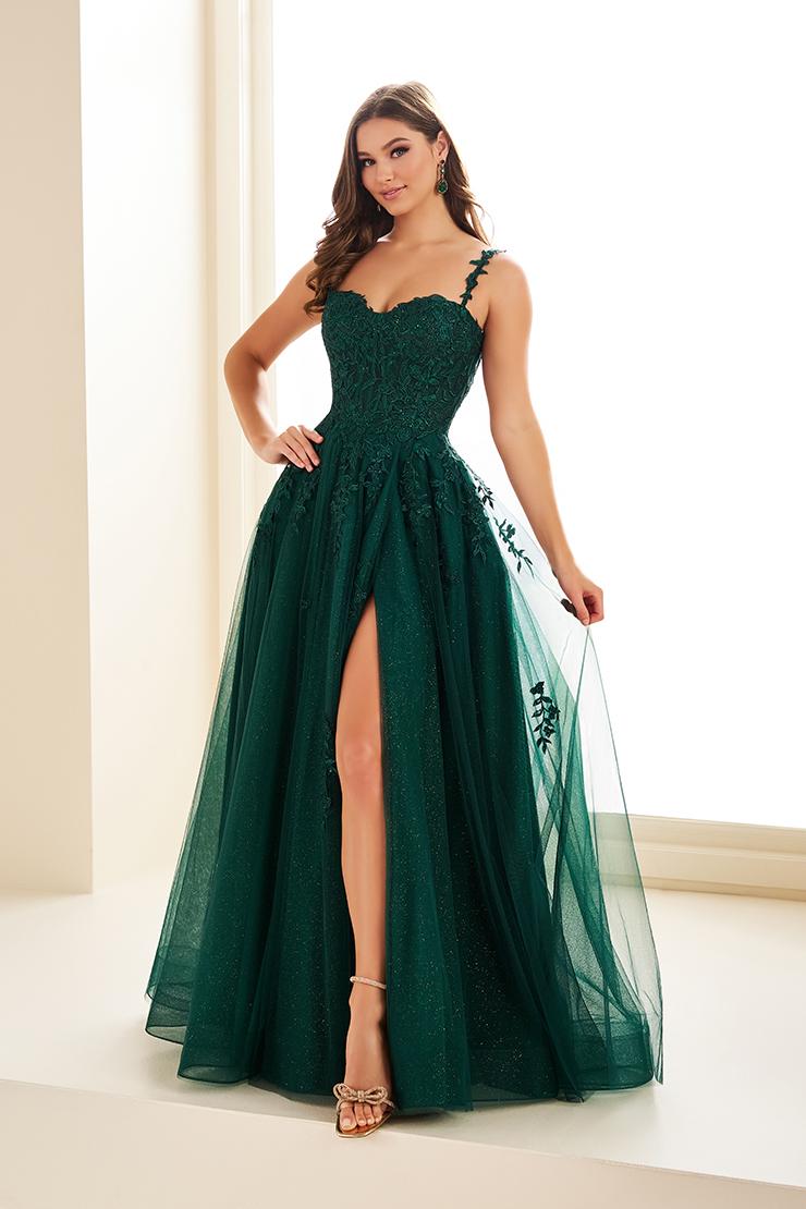Ellie Wilde EW36083 Off-Shoulder A-Line Gown with Slit