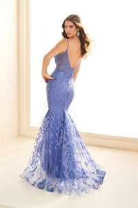 Ellie Wilde EW36096 Deep V-Neck Fitted Gown