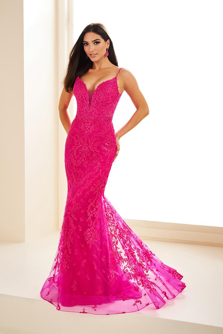Ellie Wilde EW36096 Deep V-Neck Fitted Gown