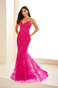 Ellie Wilde EW36096 Deep V-Neck Fitted Gown