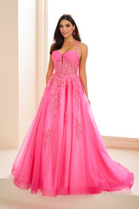 Ellie Wilde EW36202 Pink Embellished Ballgown with Sweetheart Neckline