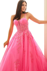 Ellie Wilde EW36202 Pink Embellished Ballgown with Sweetheart Neckline