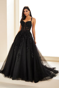 Ellie Wilde EW36202 Pink Embellished Ballgown with Sweetheart Neckline