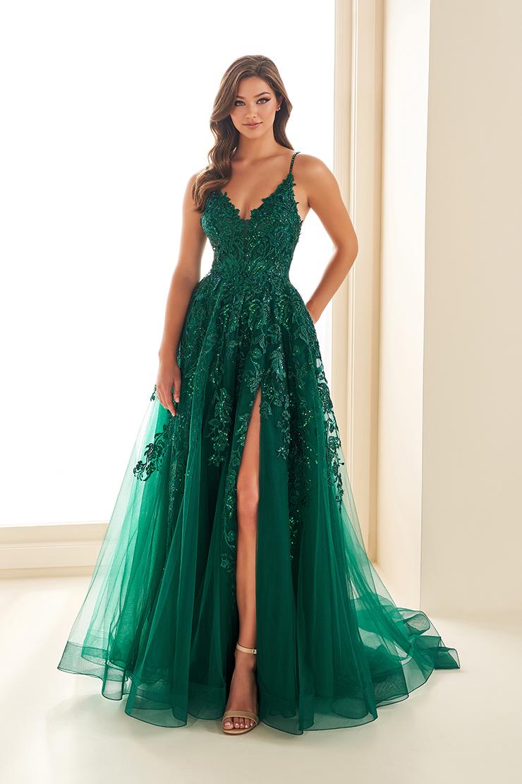 Ellie Wilde EW36206 Dress - V-Neck, Long A-Line Silhouette