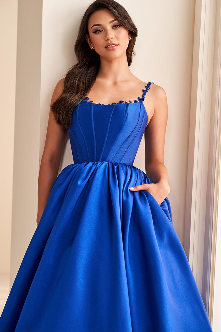 Ellie Wilde EW36221 Teal Ballgown with Sweetheart Neckline