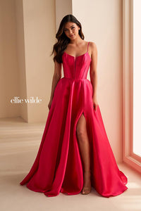 Ellie Wilde EW36224 Dress - Spaghetti Strap, Long A-Line Silhouette
