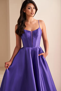 Ellie Wilde EW36224 Dress - Spaghetti Strap, Long A-Line Silhouette