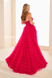 Ellie Wilde EW37026 Strapless Ballgown with Floral Bodice