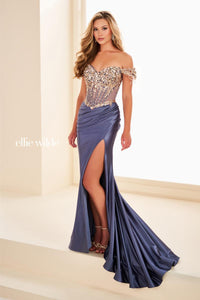 Ellie Wilde EW37056 Strapless Sweetheart Fit and Flare Dress