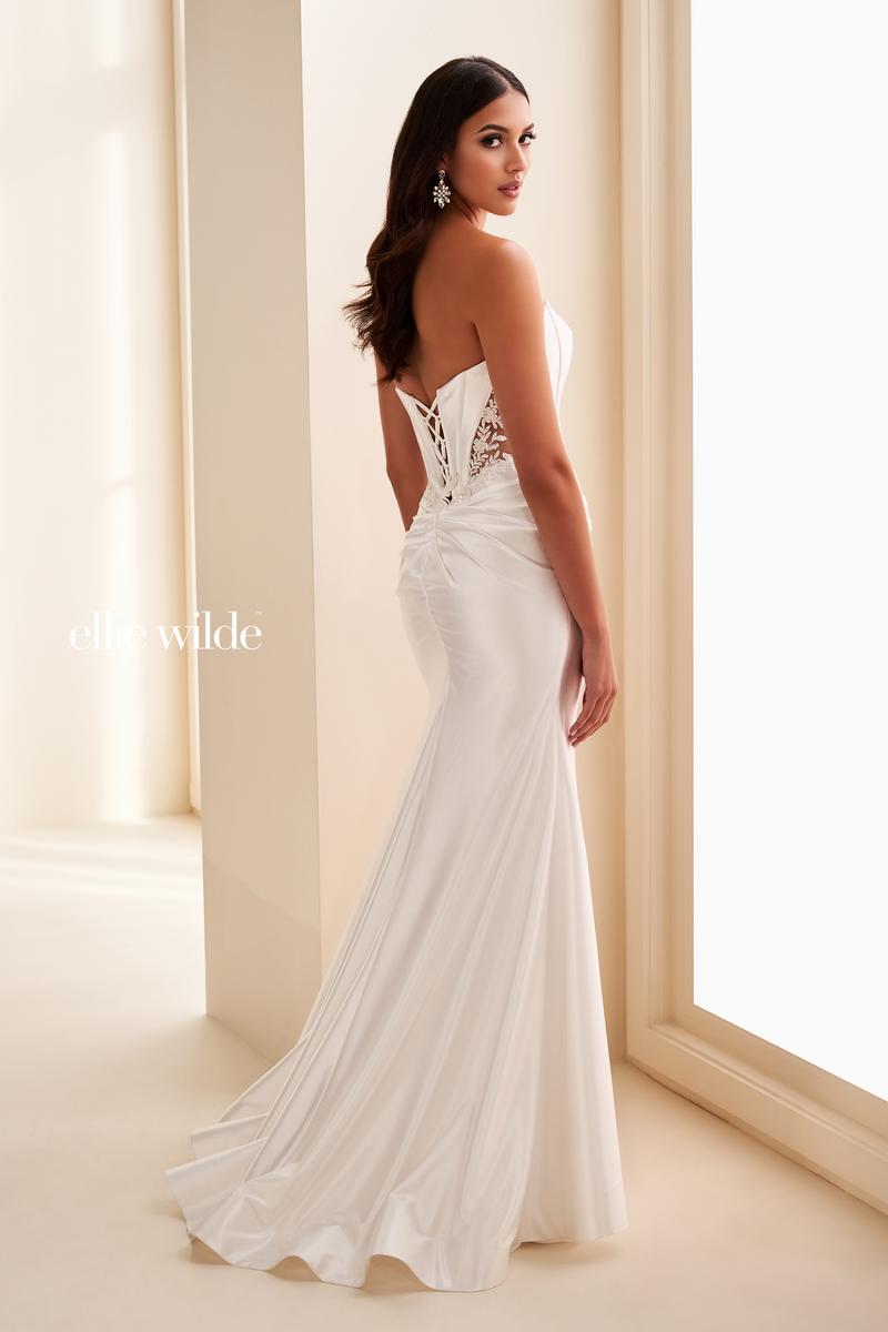 Ellie Wilde EW37084 Strapless Sweetheart Fit and Flare Gown
