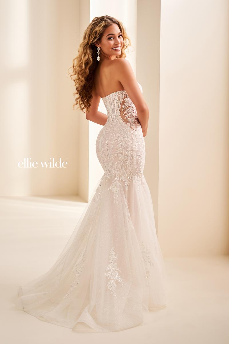 Ellie Wilde EW37085 Strapless Fit and Flare Gown