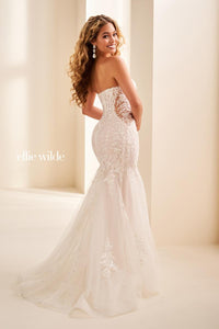 Ellie Wilde EW37085 Strapless Fit and Flare Gown