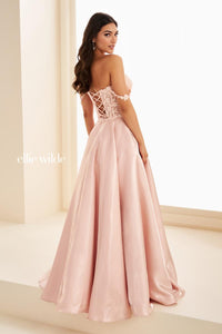 Ellie Wilde EW37202 Off-Shoulder Short A-Line Dress