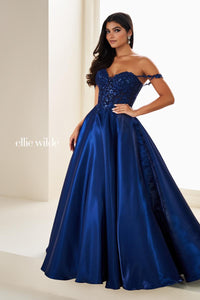 Ellie Wilde EW37202 Off-Shoulder Short A-Line Dress