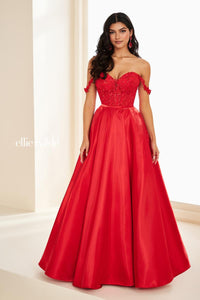 Ellie Wilde EW37202 Off-Shoulder Short A-Line Dress