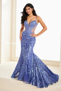 Ellie Wilde EW37204 Dress - Plunging Neckline Fit and Flare