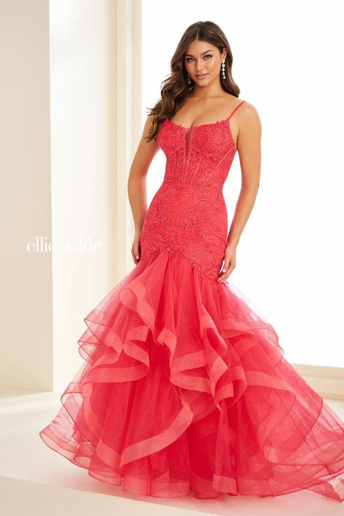 Ellie Wilde EW37207 Dress - Spaghetti Strap, Fit and Flare