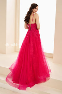 Ellie Wilde EW37210 Spaghetti Strap A-Line Gown