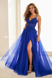 Ellie Wilde EW37212 Dress - Plunging Neckline, A-Line Silhouette